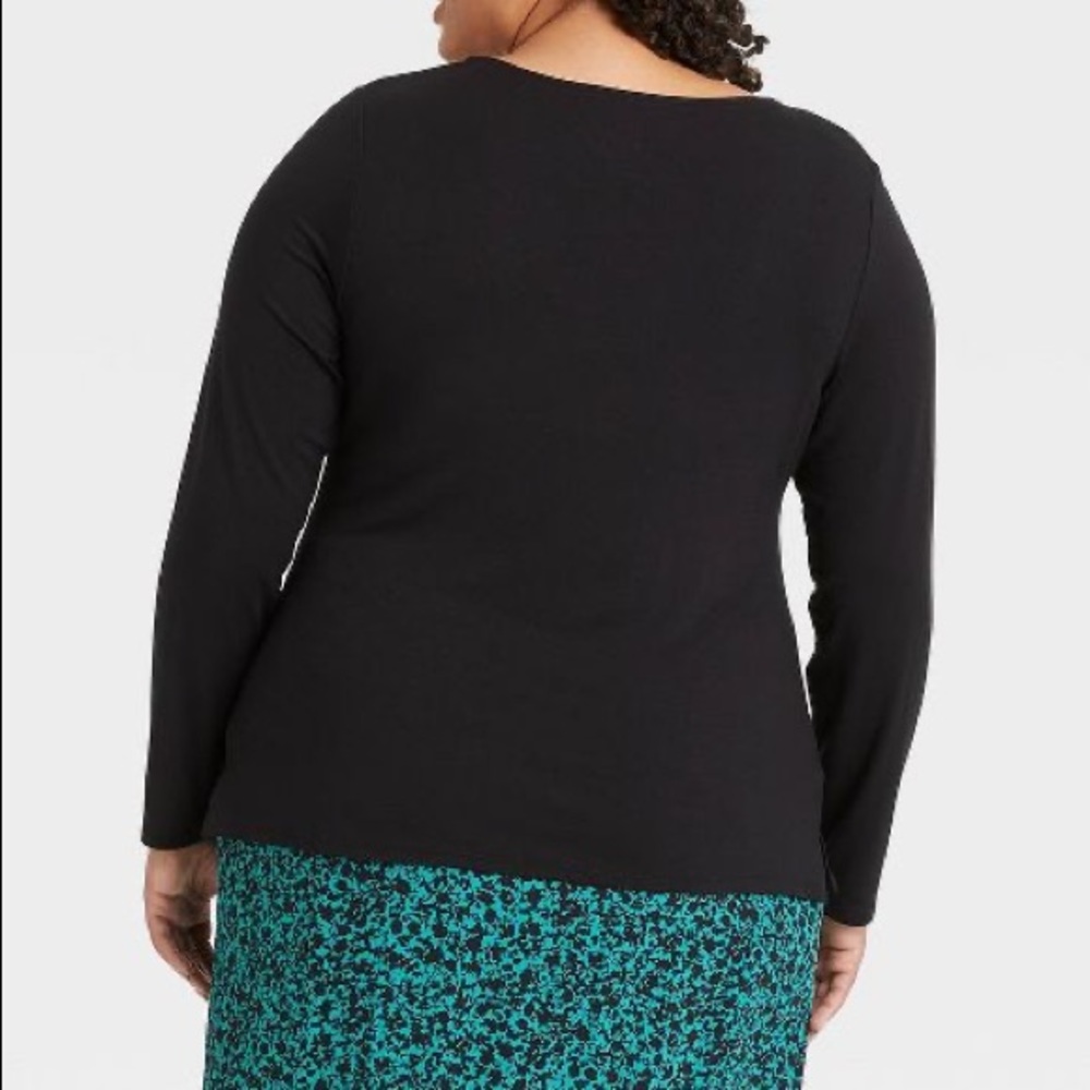 NEW PLUS SIZE Ava And Viv Black Shirt - Picture 2 of 5